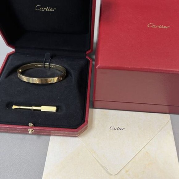 Cartier Jewelry - Cartier Love Bracelet 18K Yellow Gold Size 16 New Style